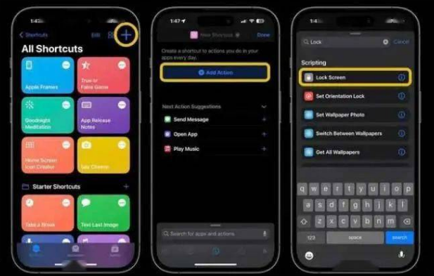 崇川苹果14锁屏维修店分享iPhone14升级iOS16.4后如何创建锁屏快捷方式 